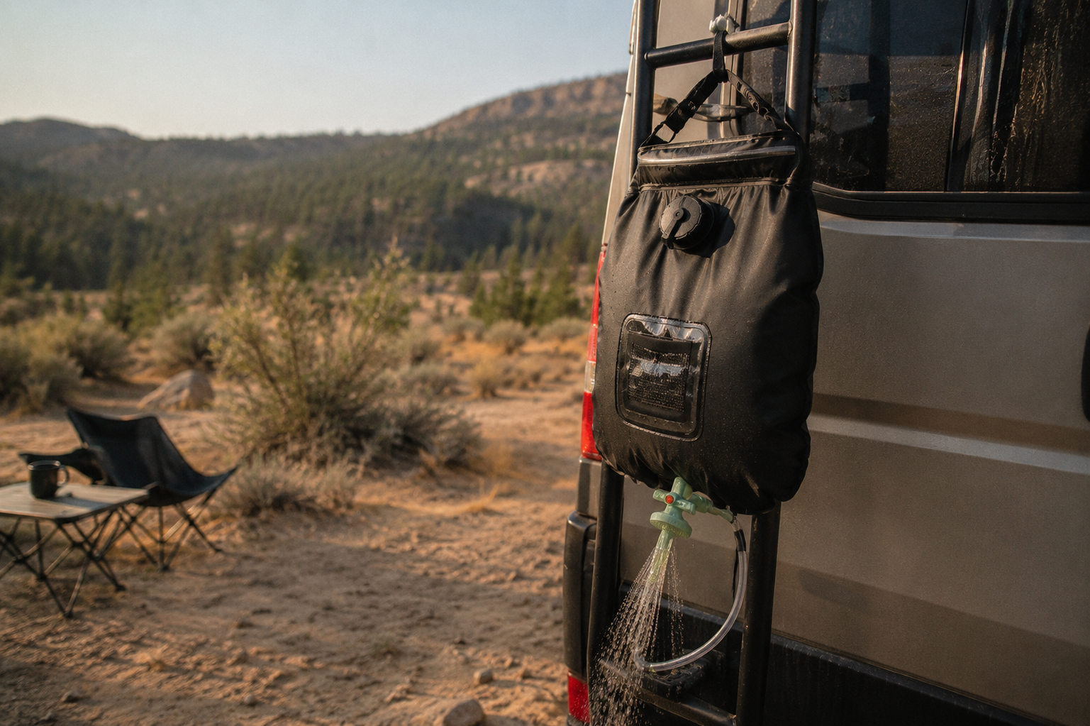 Sycamore Knoll Solar Camp Shower Bag — 20L Off-Grid Warm Shower