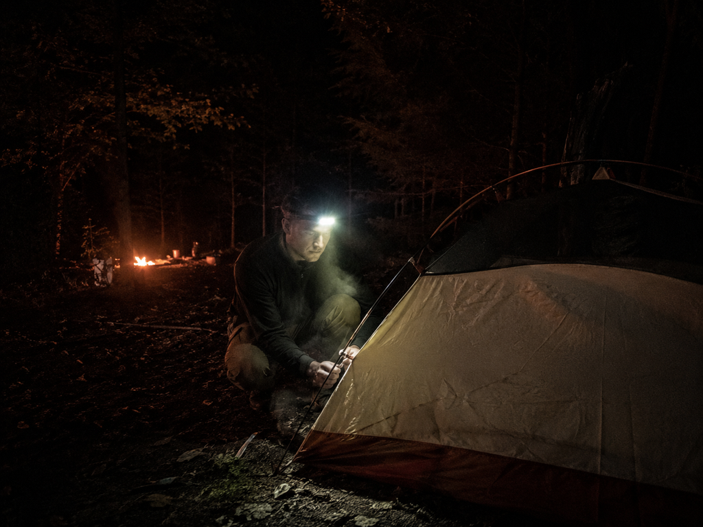 Sycamore Knoll Rechargeable LED Headlamp — Motion Sensor COB Camping Headlight